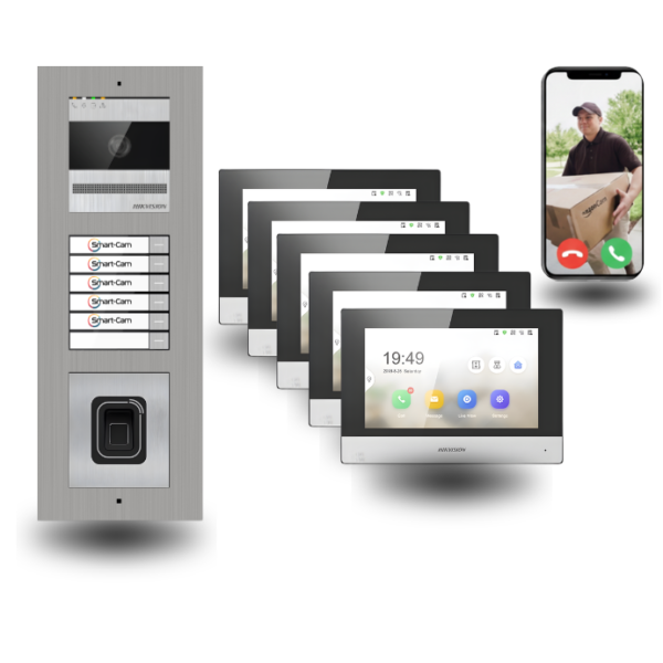 2 draht türsprechanlagen mit fingerprint