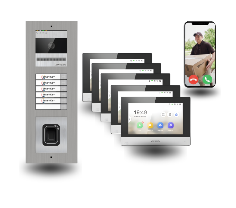 2 draht türsprechanlagen mit fingerprint