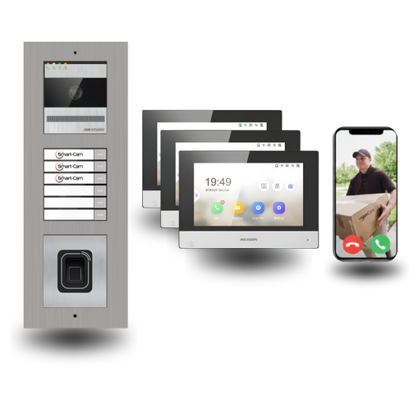 2 draht türsprechanlagen mit fingerprint