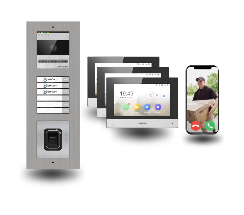 2 draht türsprechanlagen mit fingerprint