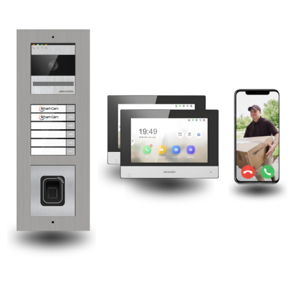 2 draht türsprechanlagen mit fingerprint