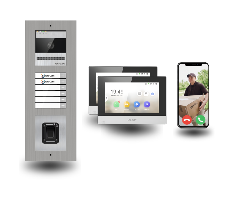 2 draht türsprechanlagen mit fingerprint