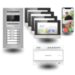 Smarte Hikvision Video Türsprechanlage 4-Familienhaus Edelstahl 2-Draht+65,92