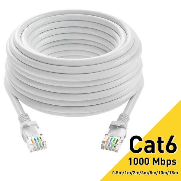 CAT6 Netzwerkkabel 20 m weiss RJ45 Gigabit