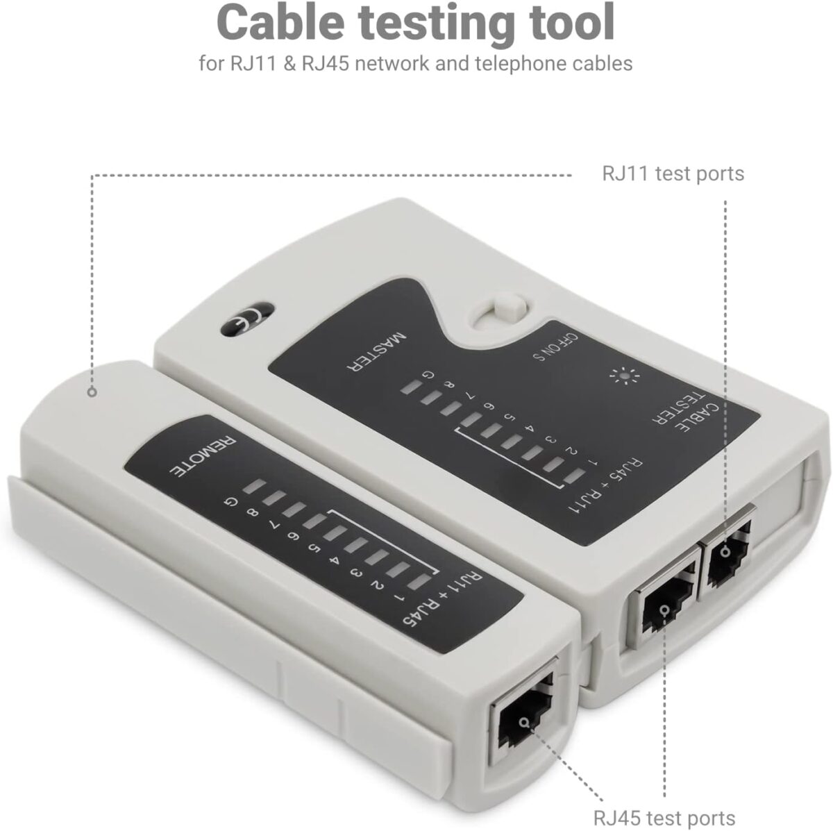 Netzwerk-Kabeltester (Master und Remote) für RJ45 und RJ11