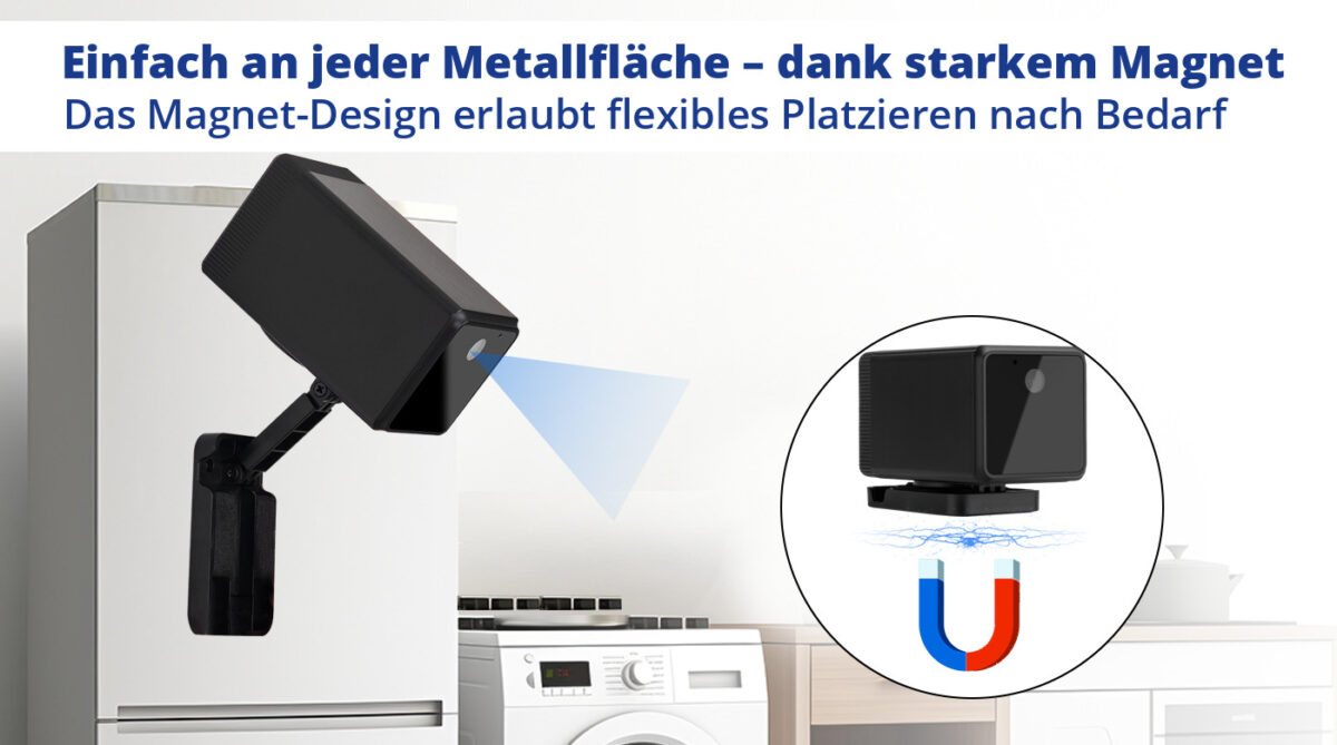 WLAN-Mini-Überwachungskamera IP055-E Dual – Dual-Band WLAN, Akku & wetterfest – Bild 11