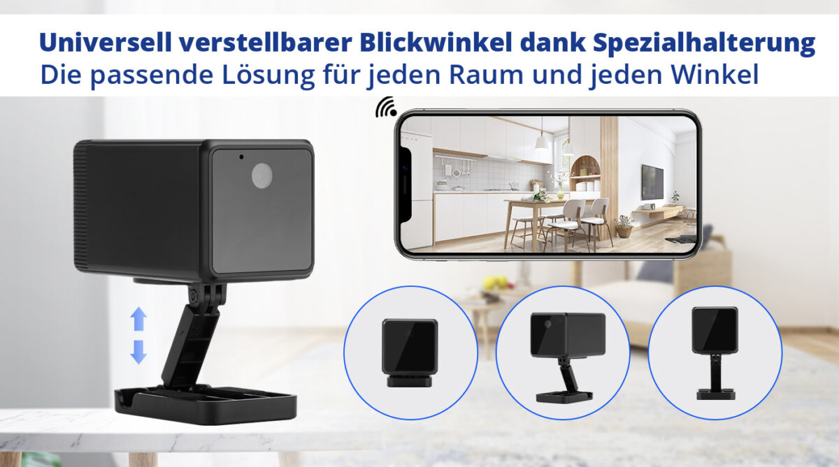 WLAN-Mini-Überwachungskamera IP055-E Dual – Dual-Band WLAN, Akku & wetterfest – Bild 10