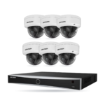 Hikvision PREMIUM Dome-Kamera Komplettset – 6 Kameras + 1 NVR