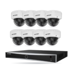 Hikvision PREMIUM Dome-Kamera Komplettset – 8 Kameras + 1 NVR