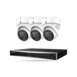 Hikvision PREMIUM Turret-Kamera Komplettset – 3 Kameras + 1 NVR