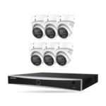 Hikvision PREMIUM Turret-Kamera Komplettset – 6 Kameras + 1 NVR