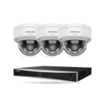 Hikvision PRO Dome-Kamera Komplettset – 3 Kameras + 1 NVR