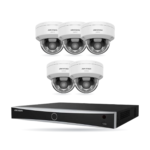 Hikvision PRO Dome-Kamera Komplettset – 5 Kameras + 1 NVR