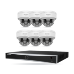 Hikvision PRO Dome-Kamera Komplettset – 6 Kameras + 1 NVR