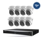 Hikvision PRO Turret-Kamera Komplettset – 16 Kameras + 1 NVR