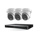 Hikvision PRO Turret-Kamera Komplettset – 3 Kameras + 1 NVR