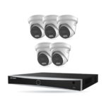Hikvision PRO Turret-Kamera Komplettset – 5 Kameras + 1 NVR