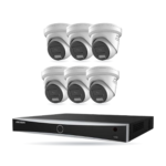 Hikvision PRO Turret-Kamera Komplettset – 6 Kameras + 1 NVR