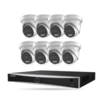 Hikvision PRO Turret-Kamera Komplettset – 8 Kameras + 1 NVR