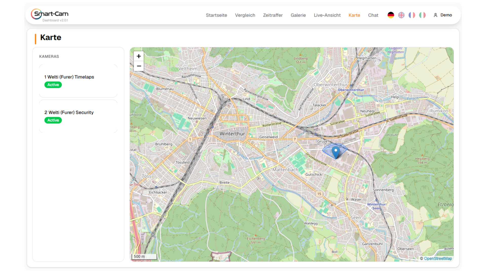 Web-Portal &ndash; Karte