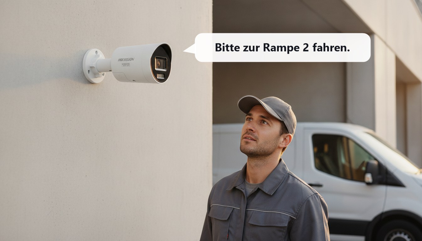 Zwei-Wege-Audio: Über die Kamera direkt mit Besuchern sprechen
