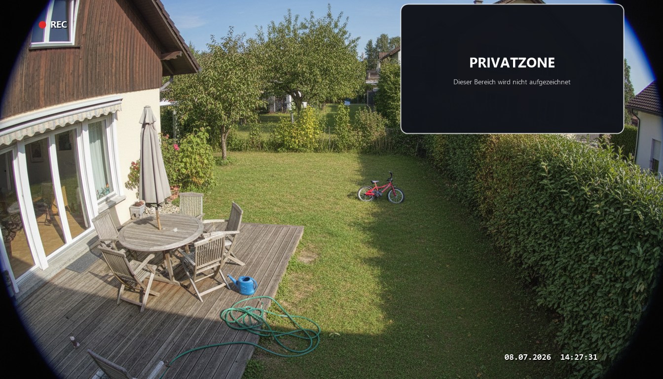 Privatzone: maskierter Bereich wird nicht aufgezeichnet