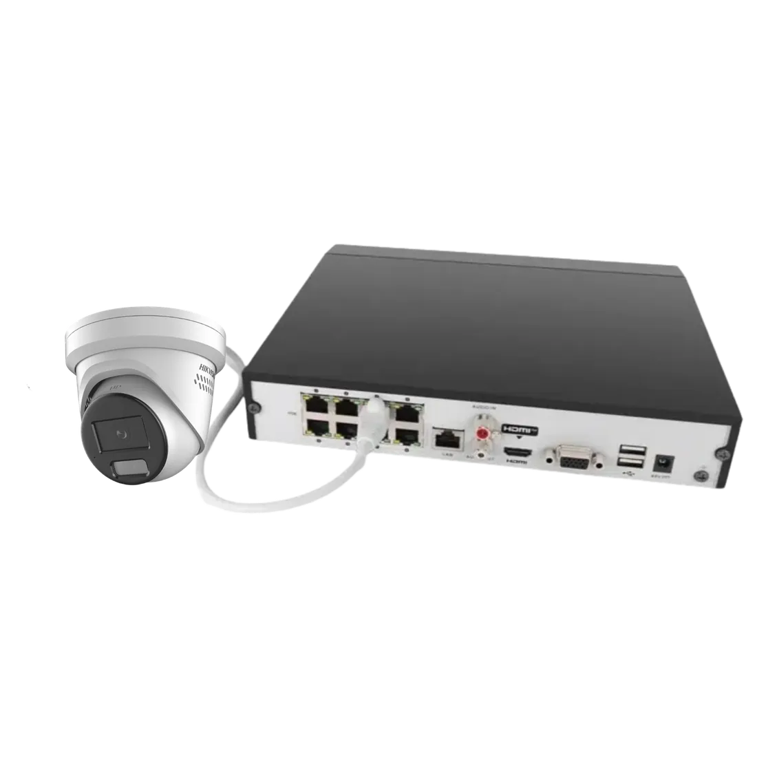 Ein Netzwerkkabel überträgt Strom und 4K-Bild – Kamera direkt am PoE-Rekorder