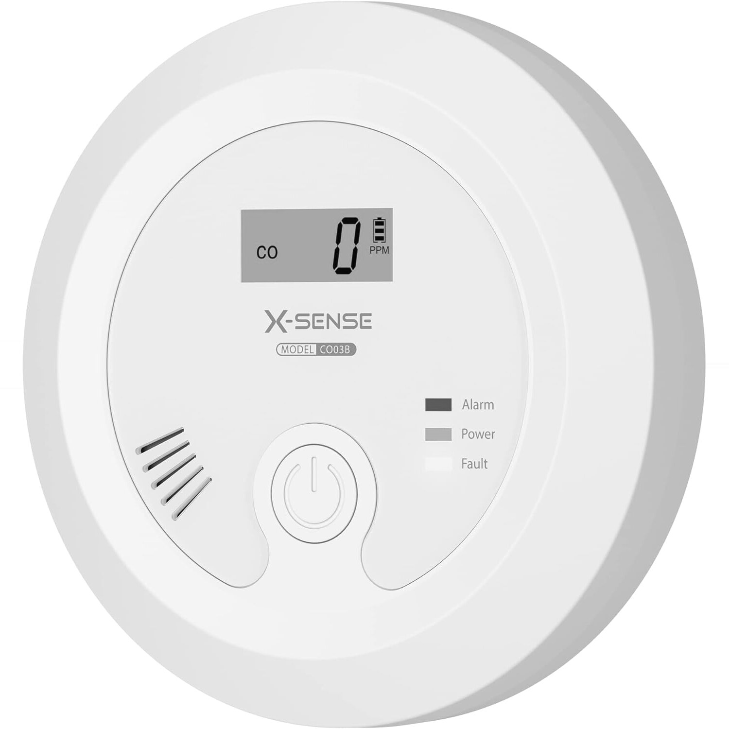 X-Sense CO03B Kohlenmonoxidmelder mit hinterleuchtetem LCD und Prüftaste
