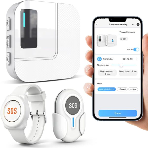 Daytech TY01 Notrufknopf mit WLAN-Empfänger für den Hausnotruf