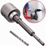 Bohrkrone 150 mm mit Hartmetallschneiden und SDS-Max-Verlängerung