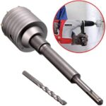 Bohrkrone 125 mm mit 14 Hartmetallschneiden und SDS-Max-Verlängerung