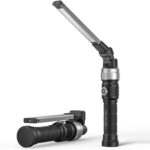 HOTLIGH ZF7549 Akku-Werkstattlampe aus Aluminium mit ausgeklapptem Leuchtkopf und Magnetfuss