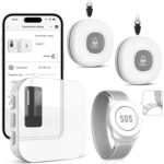 CallToU TY01WH Notrufknopf in Weiss mit Armband und steckbarem Empfänger