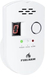 Firlarm Gasmelder für Stadtgas, Methan, Propan und Butan, EN 50194, 85 dB