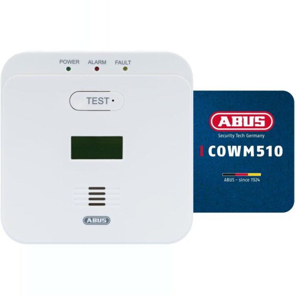 ABUS Kohlenmonoxid-Melder COWM510 in Weiss mit LCD-Anzeige