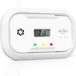 ELRO FC5003 Kohlenmonoxidmelder in Weiss mit LCD-Display an der Wand montiert