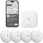 X-Sense SWS55 Wassermelder-Set mit vier Sensoren und Basisstation SBS50