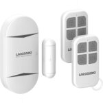 LACORAMO DA-35 Türalarm in Weiss mit Magnetkontakt und zwei Fernbedienungen