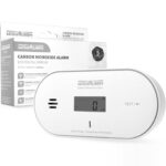 Wisualarm C06 Kohlenmonoxid-Melder mit blau hinterleuchtetem LCD, Temperatur- und Feuchteanzeige