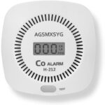 Weisser Kohlenmonoxid-Melder AGSMXSYG H-212 mit digitaler Anzeige