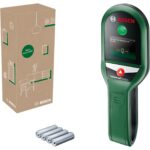 Bosch UniversalDetect Leitungssuchgerät mit Display an einer Wand