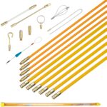 Glasfaser-Einziehstangen-Set vn-003 mit zehn Stangen und neun Aufsätzen