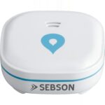 SEBSON GS153 Wassermelder mit 10-Jahres-Batterie auf dem Boden