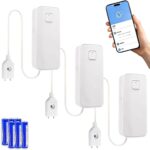 Tuehakny WLAN-Wassermelder mit Sirene und Wassersonde am Kabel