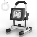 T-SUN Akku-Baustrahler 30 W aus Aluminium mit Tragebügel und drehbarem Sockel