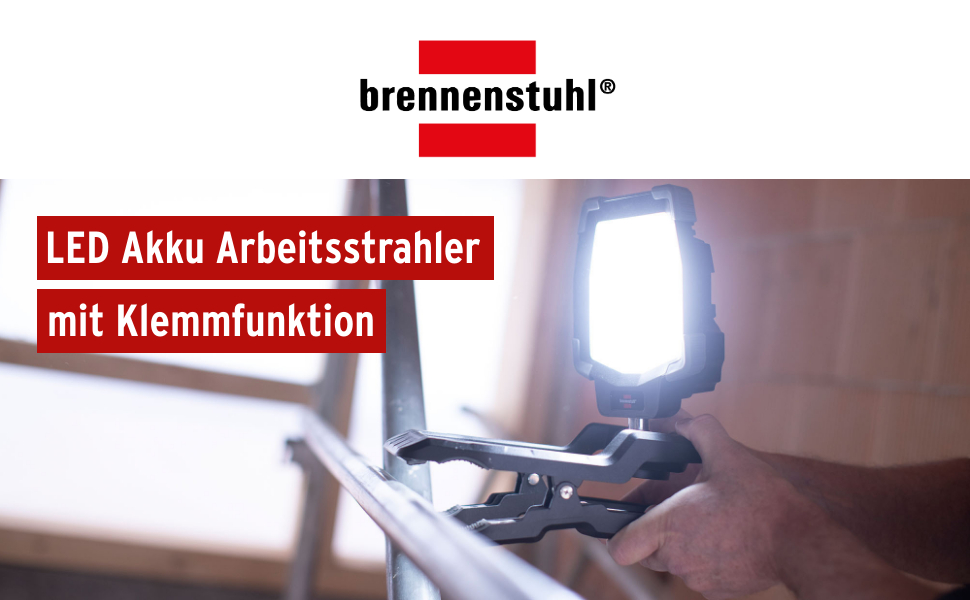 Brennenstuhl CL 1050 MA LED Arbeitsstrahler mit Klemmvorrichtung und drehbarem Leuchtkopf – Detail 1