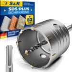 S&R Hohl-Bohrkrone Ø 82 mm mit SDS-plus-Adapter und Zentrierbohrer