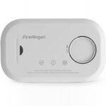 FireAngel FA6813 Kohlenmonoxidmelder in Weiss mit grosser Testtaste und roter CO-Anzeige