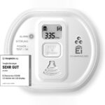 Ei Electronics Ei208D Kohlenmonoxidmelder mit Display, Testknopf und Montageplatte
