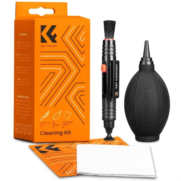 K&F Concept Reinigungsset mit Blasebalg, Reinigungsstift und zwei Mikrofasertüchern